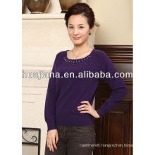 women blended Cashmere crewneck knitwear